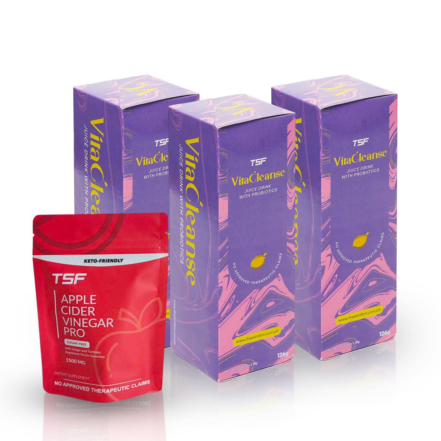 ACV Gummies Pro (30s) & Vitacleanse Juice (7 sachets) Combo